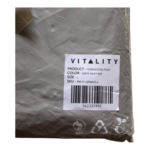 Vitality NIP Formation Sustainable High Rise Compression Legging Navy Heather LG - Picture 15 of 16